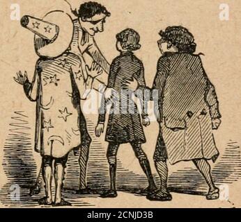 . Histoire d'un casse-noisette . LA PRINCESSE PlRLlPATK. 145 « tenant, embasse ton oncle. » Le jeune homme iiésitait; &lt; a. Oncle Drosselmaycr,avec sa redingote en lambeaux, son front ihaiiveet son emplâtre sur lœil, navait rien de bien at-trayant. Mais, comme son père vit cette hésitai ionet quil craignait qul^lias nen fût blessé, il poussason fils par derrière, sibien que le jeune hom;i;e,tant bien que mal, se trou-va dans les bras du méca-nicien. Ciondolo ce temps, las-trologue fixait les yeux su.*le jeune homme, avec une attenzione continua qui parut si singulière à celui-ci,quil sai Foto Stock