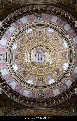 Cupola, Neorinascimentale, Basilica di Santo Stefano, Budapest, Ungheria, Foto Stock