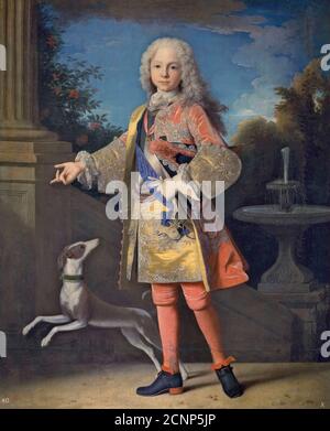 Ritratto di Ferdinando VI di Spagna (1713-1759), ca. 1723. Trovato nella collezione del Museo del Prado, Madrid. Foto Stock