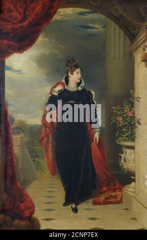 Ritratto della principessa Charlotte di Galles (1796-1817), ca. 1816. Trovato nella collezione di Koninklijke Verzameling Belgi. Foto Stock
