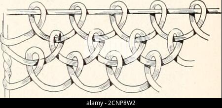 . Come fare indiano e altri cestini . FIG. 59. PUNTO ANDKNOT DI RAFIA.. FIG. 60. RETE SNIGLE. Foto Stock