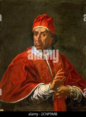 Ritratto del Papa Clemente XI, dopo il 1700. Trovato nella collezione dei Musei Vaticani in Viale Vaticano, Roma. Foto Stock