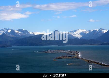 Alaska vista panoramica di Omero dall'aereo. Foto Stock
