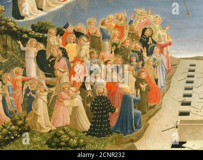 Il Giudizio universale (dettaglio), ca. 1432. Trovato nella collezione di San Marco, Firenze. Foto Stock