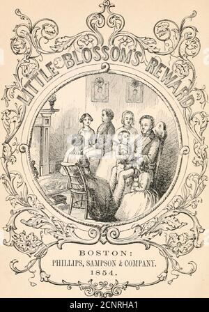 . Premio di Little Blossom : un libro di Natale per i bambini . ... I PICCOLI FIORI RICOMPENSANO. JL Natale ilook per chiton. DELLA ONOREVOLE. EMILY LEPRE. ILLUSTRATO. BOSTON: PHILLIPS, SAMPSON, E SOCIETÀ, EDITORI. I ic LIB:989S09A L è entrato, secondo la legge del Congresso, nell'anno 1854, da PHILLIPS, SAMPSON-, SOCIETÀ AXD, nell'ufficio dei Clerks del tribunale distrettuale del Massachusetts. STEREOTIPATO A THEBOSTON S T E P. E O T V P F. FONDERIA. &lt;LOT| rn CD TO MY OWN £ t t t i £ Blossom QUESTO PICCOLO LIBRO È DEDICATO DAL suo M ALTRO. (3) CONTENUTO. CAPITOLO PAGINA I. INTRODUZIONE, . 7 II. NATALE Foto Stock
