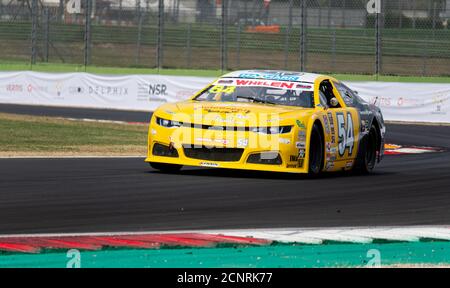 Vallelunga, Roma, 11 settembre 2020. Festa americana di Roma. NASCAR Euro campionato auto da corsa in azione Foto Stock