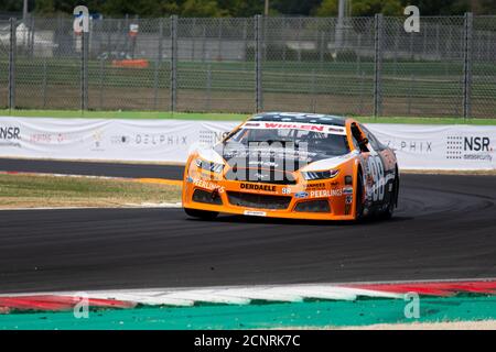 Vallelunga, Roma, 11 settembre 2020. Festa americana di Roma. NASCAR Euro campionato auto da corsa in azione Foto Stock