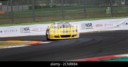 Vallelunga, Roma, 11 settembre 2020. Festa americana di Roma. NASCAR Euro campionato auto da corsa in azione Foto Stock