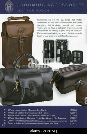 L'interno del catalogo britannico "Truefitt & Hill". Foto Stock