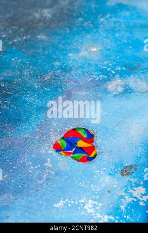 Sidewalk art a Fremont, Seattle, Washington state, USA. Foto Stock