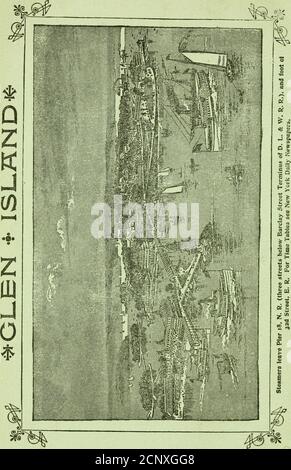 . Itinerari e tariffe delle escursioni estive. Delaware, Lackawanna e compagnia ferroviaria occidentale. 1893 .. . Situato nella parte centrale della citta'. L'unico hotel di prima classe nel New Jersey del Nord. Arredate di recente in tutte le moderne migliorie. L. D. GUERIN, PROPRIETOR.. Foto Stock
