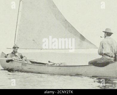 . Relazione finale della Commissione per la pesca e la caccia dell'Ontario, 1909-1911. -- . Rapide in Quetico ForestReserve. Un metodo preferito di viaggiare sui laghi più grandi nel Quetico ForestReserve e RainyRiver District. Foto Stock