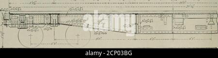 . Ingegnere meccanico ferroviario . -jij--&gt;&gt;t^ zlik- &gt;)i.. Il sottotelaio del montante e delle tasche dei rinforzi Canadian Pacific Box Cars sono fissati con bulloni che si estensioneattraverso i membri in acciaio. Il pavimento viene così rialzato sopra la struttura del sottotelaio, consentendo l'utilizzo dei supporti intermediati a Z su cui sono stati precedentemente rimessi. Le membra del telaio laterale sono spesse tre pollici, bendatura di legno utilizzata per i montanti e i rinforzi ad eccezione dei montanti in-termediate. I pali di legno ed i sostegni sono di 3-in.by 4^2-in. Section. Spessi, che è messo verticalmente e inchiodato alle strisce fissate Foto Stock