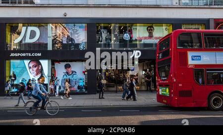 Jd Sports Store Oxford Street Central London. Jd Sports Shop Londra Foto Stock