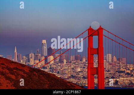 Golden Gate Bridge di San Francisco, Stati Uniti d'America Foto Stock