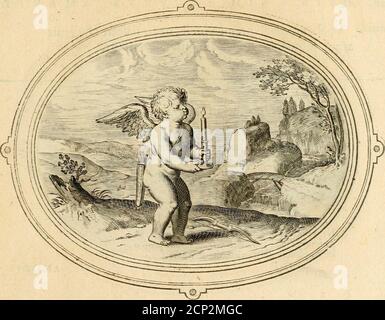 . Les emblemes de l'amour humain . H^ EMBLEMATA AGITATA R e V i V O. Ouid« Vtp4itnèixJltnBum ctnerem ftfulphun tangas^Vwtty<ts ex minimo maximus ignis erit:SIC nifi vitaris^quidquid reuocabit amorem^Fiamma nda rdefcet, la modo nulae. Chi vi torna, fi raccende. ^reUos*accende la candela ìpenta^set lu/ignuolo anch arde: Amor ancboraQon poca coja accende, (tjr innamora.^en /u^e il mal chi la cagion pauenta^ Preft au re tour. Comme on peut rallumer fubit vne chandelle.Quand la mefche ard encor dvn petit fouffie : ainfìDe Lamour prcfqueefteint onvoitledouxfouciDeireChef sembrafer de la mo Foto Stock