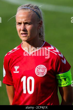 ZENICA, BOSNIA-ERZEGOVINA - SETTEMBRE 17: Più duro della Danimarca prima della partita di qualificazione europea delle donne tra Bosnia-Erzegovina e Danimarca al Centro di formazione Football Training di FF BH il 17 settembre 2020 a Belgrado, Serbia. (Foto di Nikola Krstic/MB Media/Getty Images) Foto Stock