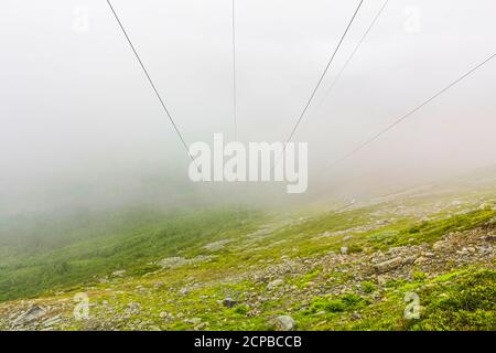 Vista da Veslehødn Veslehorn al paesaggio norvegese di Hemsedal, Norvegia. Foto Stock