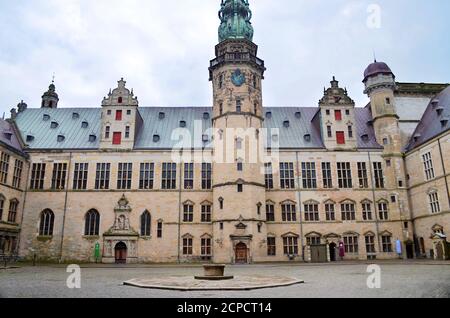 Danimarca - cortile del Castello di Kronborg Foto Stock