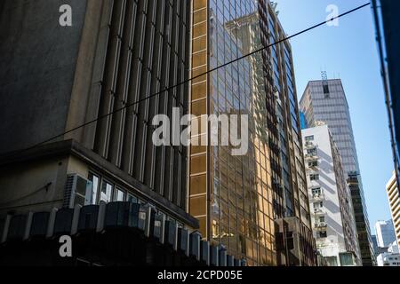 Grattacieli del quartiere degli affari di Hong Kong Admiralty Foto Stock