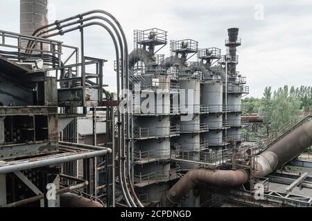 Duisburg, Landschaftspark Nord, acciaierie chiuse, impianti altoforno 1 e 2 Foto Stock