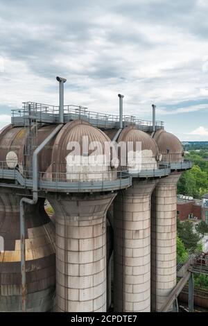 Duisburg, Landschaftspark Nord, ex ferro e acciaio, sala di colata 2 Foto Stock