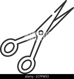 Icona forbici per capelli. Disegno semplice tratto modificabile.  Illustrazione vettoriale Immagine e Vettoriale - Alamy