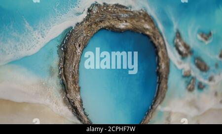 Resina epossidica di base. Arte della resina con colori blu e bianco Foto  stock - Alamy