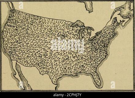 . Nuova agricoltura elementare per le scuole rurali e classificate; un libro di testo elementare che tratta le piante, gli insetti, gli uccelli, il tempo, e gli animali della fattoria. Ve si era trasferito a est delle montagne; il giorno successivo al MississippiRiver; e dal quarto giorno aveva raggiunto la costa atlantica. Tali onde calde sono continuamente viaggiate attraverso il paese, e il tempo sarà warmerthan usual sia di giorno che di notte per parecchi giorni mentre euna di queste onde sta passando. Allo stesso modo, le onde di raffreddamento, o le onde molto fredde, a volte passano attraverso il territorio da ovest ad est. CAPITOLO XI IL VENTO in lat Foto Stock