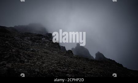 Pinnacle Ridge e Sgurr nan Gillean, Cuillin Ridge, Isola di Skye Foto Stock