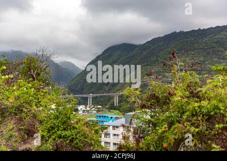 Viadotto, Saint-Denis, Reunion Island, Dipartimento d'oltremare francese, Oceano Indiano Foto Stock