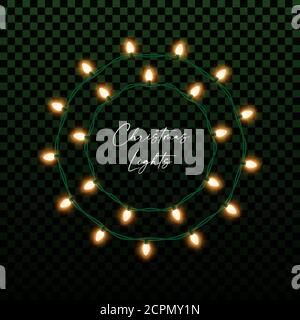 Luci di Natale Garlands Illustrazione Vettoriale