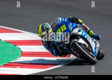 Misano Marco Simoncelli World Circuit, misano adriatico, 19 settembre 2020, JOAN MIR - TEAM SUZUKI ECSTAR durante il Gran Premio di San Marino e Riviera di Rimini - Libere 4 e Q, Campionato Mondiale MotoGP - Credit: LM/Alessio Marini/Alamy Live News Foto Stock