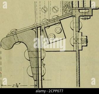 . Rivista americana di ingegneria e ferrovia. S n. /ifmoo of co/mecrmir posts ro ^st/bule e/vo sill. SEZIONE ATTRAVERSO SOGLIA FINESTRA Foto Stock