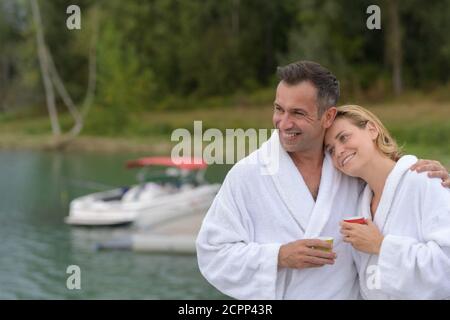 una coppia per una vacanza di lusso Foto Stock