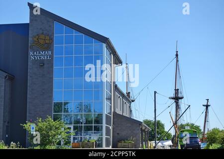 WILMINGTON, DE -13 GIU 2020- Vista dello storico cantiere navale Kalmar Nyckel sul fiume Christina a Wilmington, Delaware, Stati Uniti. Foto Stock