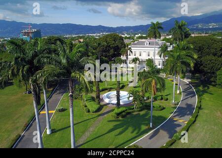 Devon House a Kingston Jamaica è l'ex residenza di George Stiebel, risalente al 1881. Nowdays è un museo, che apre i suoi giardini per il pubblico e per il fam Foto Stock