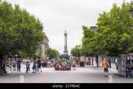 Montreal, Quebec. 5 luglio 2019. Il famoso posto Jacque Cartier nella vecchia montreal quebec Canada in una giornata overcast. Foto Stock