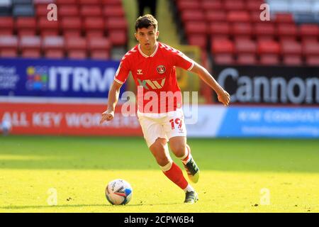 Londra, Regno Unito. 19 Settembre 2020. Albie Morgan di Charlton Athletic in azione durante il gioco. EFL Skybet Football League One Match, Charlton Athletic contro Doncaster Rovers alla Valley di Londra sabato 19 settembre 2020. Questa immagine può essere utilizzata solo per scopi editoriali. Solo per uso editoriale, è richiesta una licenza per uso commerciale. Nessun utilizzo nelle scommesse, nei giochi o nelle pubblicazioni di un singolo club/campionato/giocatore. pic by Steffan Bowen/Andrew Orchard sports photography/Alamy Live news Credit: Andrew Orchard sports photography/Alamy Live News Foto Stock