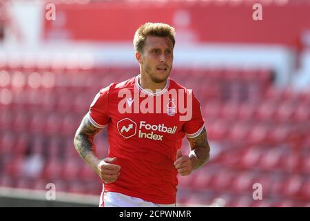 NOTTINGHAM, INGHILTERRA. 19 SETTEMBRE 2020 Luke Freeman di Nottingham Forest durante la partita del campionato Sky Bet tra Nottingham Forest e Cardiff City al City Ground, Nottingham. (Credit: Jon Hobley | MI News) Credit: MI News & Sport /Alamy Live News Foto Stock