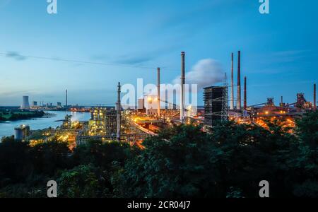 ThyssenKrupp Steel Europe, KBS - Schwelgern coking Plant a Duisburg-Marxloh, Duisburg, zona Ruhr, Nord Reno-Westfalia, Germania, Europa Foto Stock