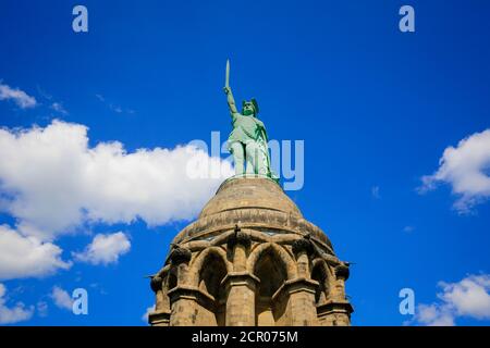 Hermannsdenkmal, Teutoburg Forest, Detmold, Renania settentrionale-Vestfalia, Germania Foto Stock