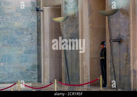 12 ottobre 2019, Ankara Turchia, Anitkabir soldati di guardia cerimoniale in servizio Foto Stock