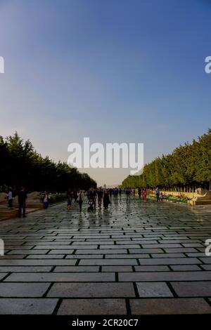 12 ottobre 2019, Ankara Turchia, Ankara Anitkabir strada leone Foto Stock