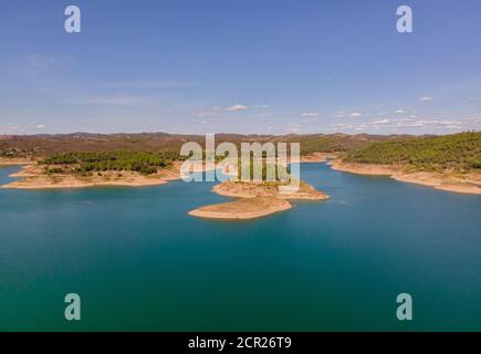 Diga di Santa Clara (Barragem de Santa Clara), Portogallo. Foto Stock