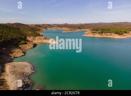 Diga di Santa Clara (Barragem de Santa Clara), Portogallo. Foto Stock