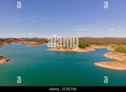 Diga di Santa Clara (Barragem de Santa Clara), Portogallo. Foto Stock