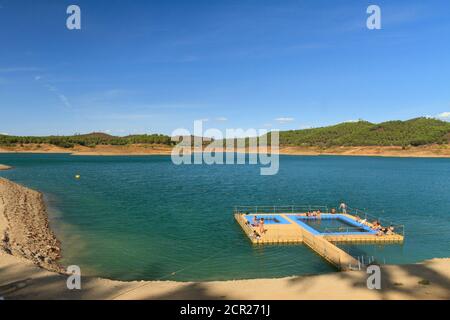 Diga di Santa Clara (Barragem de Santa Clara), Portogallo. Foto Stock