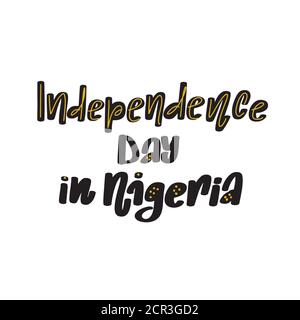 Illustrazione alla moda con Independence Day in Nigeria per il design festaiolo. Illustrazione Vettoriale