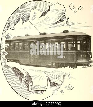 . Giornale ferroviario elettrico . 86 GIORNALE FERROVIARIO ELETTRICO [1 GENNAIO 1916. Rompere in pubblico favore tar^rYNJTA LA LIGHTESTLAU1&gt; LL AUTO IN ACCIAIO FABBRICATA con ingresso centrale, autocarro singolo, gradino basso pesa 550 lb. Per passeggero seduto, e sedi44 passeggeri: Un aumento della capacità di seduta di moretan ZlVi per cento, rispetto a quella di un'auto standard di tipo double-end della stessa lunghezza - 33 piedi. Non è oscillante a causa del passo lungo, riduce l'usura della zappa e delle ruote a causa del baricentro basso, e facilita il carico e lo scarico rapidi, assicurando così migliori schedules.splendidamente costruito. Alim Foto Stock